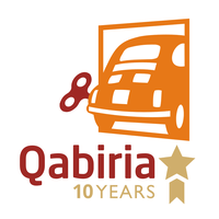 Logo di Qabiria commemorativo dei 10 anni di attività